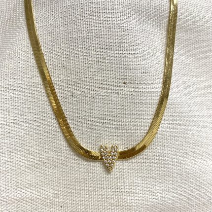 Choker Malha com Mini Coração