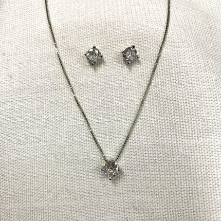 Conjunto Ponto de Luz Prateado