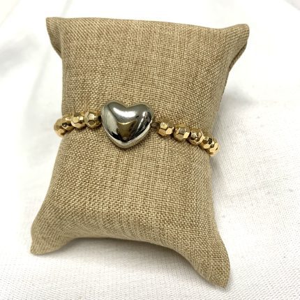 Pulseira Bolas e Coração