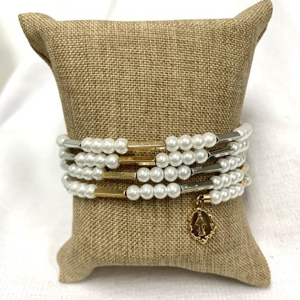 Pulseira 5 Voltas com Pérolas