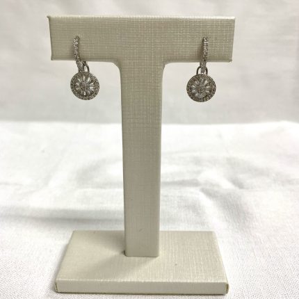 Brinco Argola com Zircônias, Pingente de Pizza