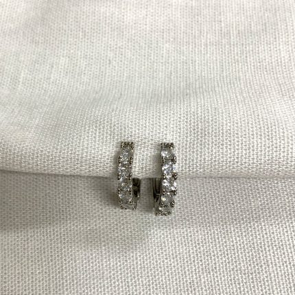 Brinco Argola Zircônias Redondas