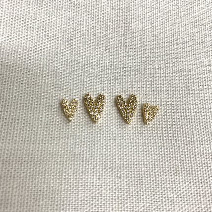 Kit de 2 Brincos de Corações Dourado