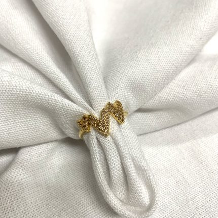 Anel 3 Corações Dourado