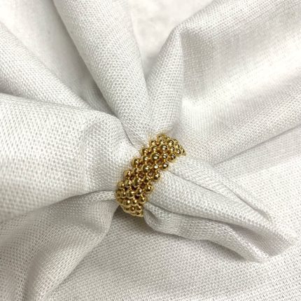 Anel Pipoca Dourado