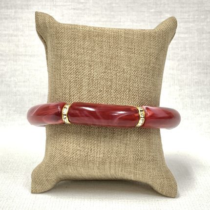 Pulseira Resina Vermelho Cereja