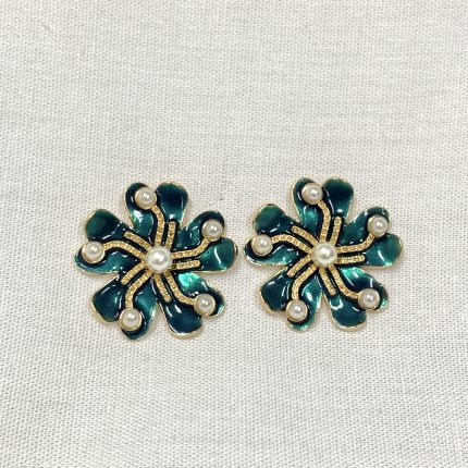 Brinco Flor Pérolas