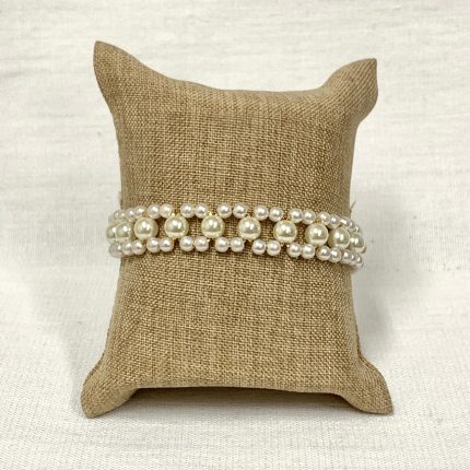 Pulseira De Pérola Modelo Trama